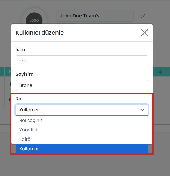 Kullanıcı Rolleri Görseli